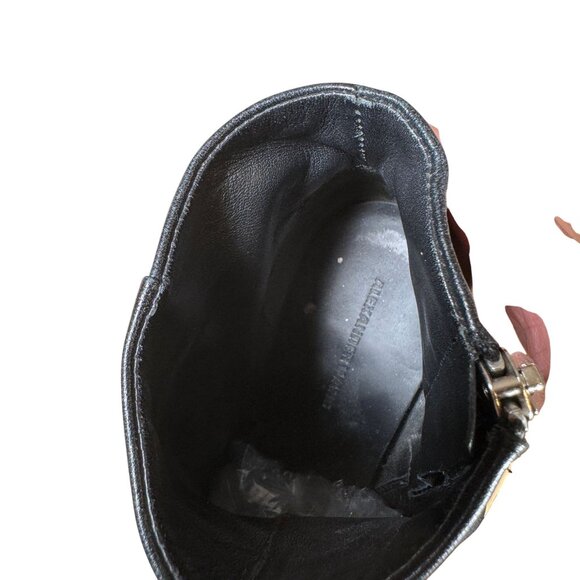 Alexander Wang Gabi Black Ankle Cutout Heel Boots Size 36 - Picture 7 of 13